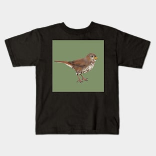 Sweet Fox Sparrow Kids T-Shirt